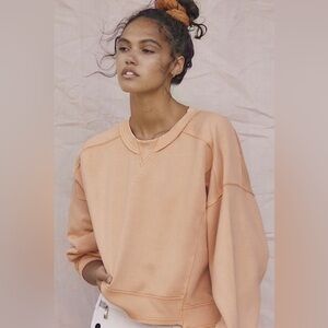 Free People Intercept Sweatshirt peach XS